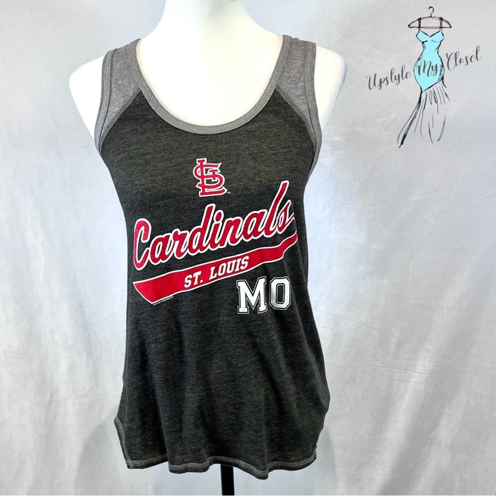 St Louis Cardinals two tone gray graphic tank size small